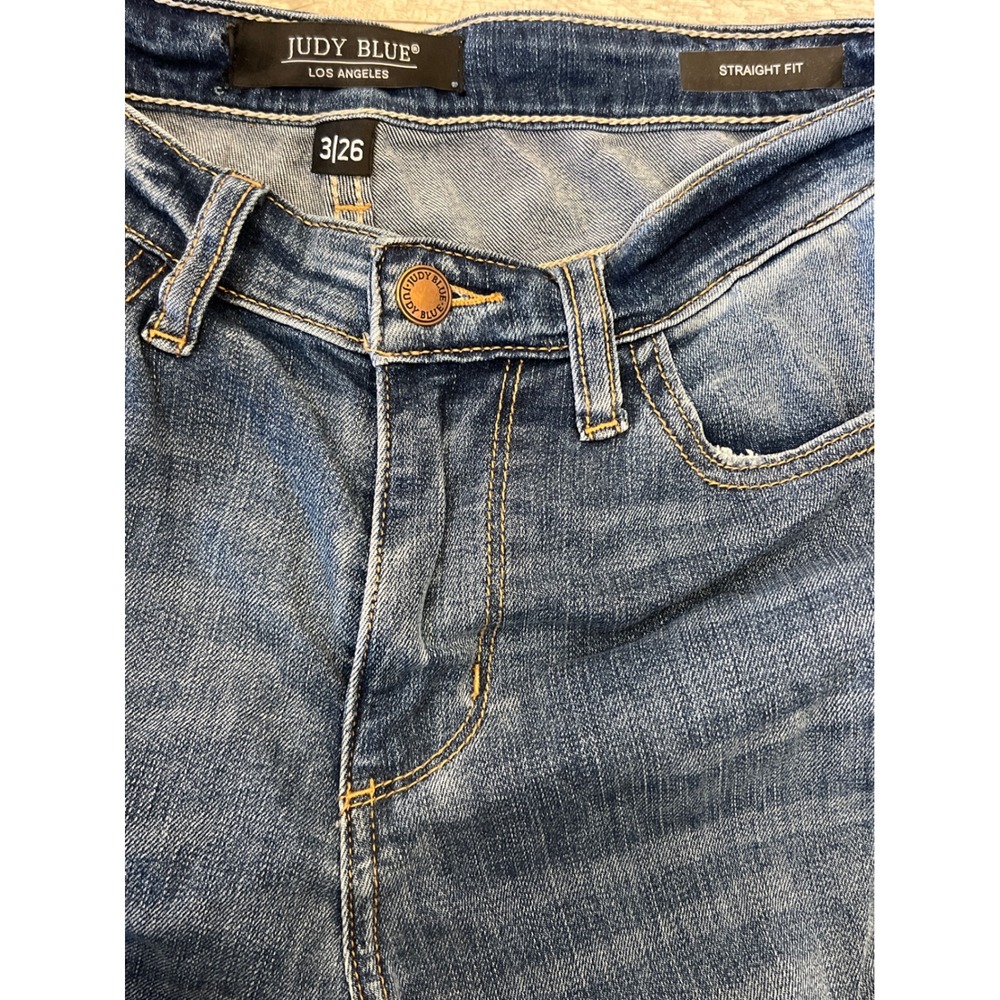 Judy Blue Jeans Straight Fit Medium Wash Women Size 3/26
